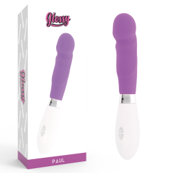 Vibratore classico Paul curvo in silicone viola impermeabile 12 cmPunto G vibrante