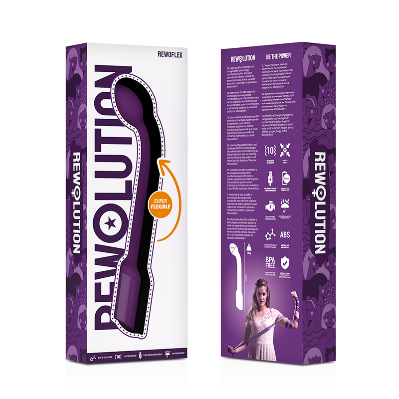 Vibrador ponto G flexível Rewolution Rewoflex silicone IPX7Ponto G vibrante