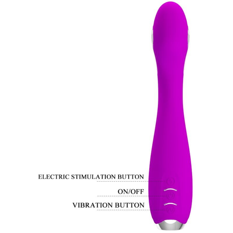 Pretty Love Hector rechargeable electrostim vibrator purpleG Spot vibrant