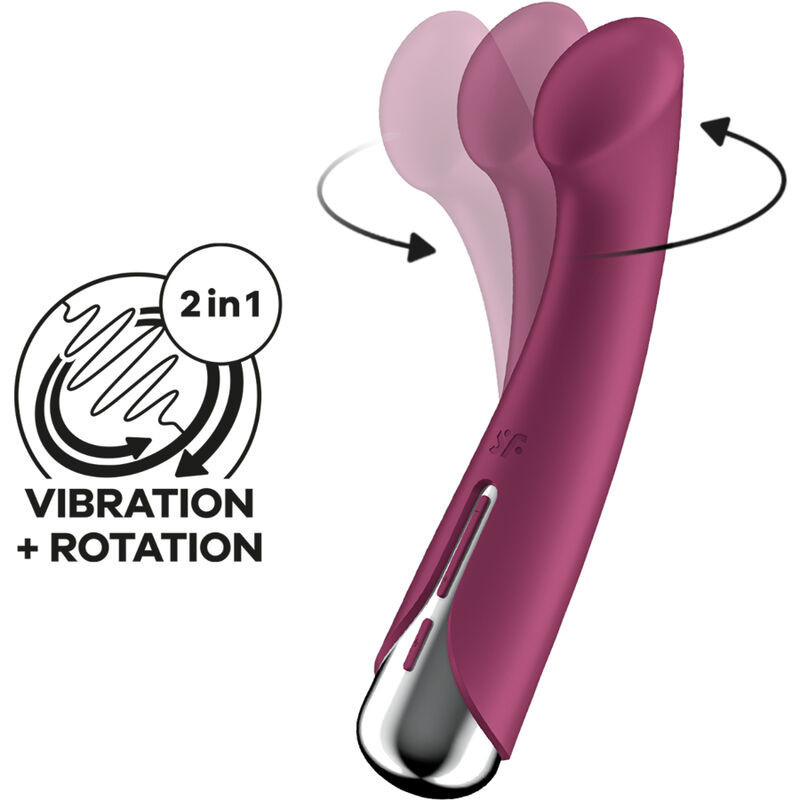Vibromasseur point G rotatif Satisfyer Spinning G-Spot 1 rougePoint G vibrant