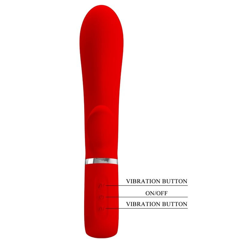 Vibratore rabbit punto G Pretty Love Thomas rosso ricaricabilePunto G vibrante