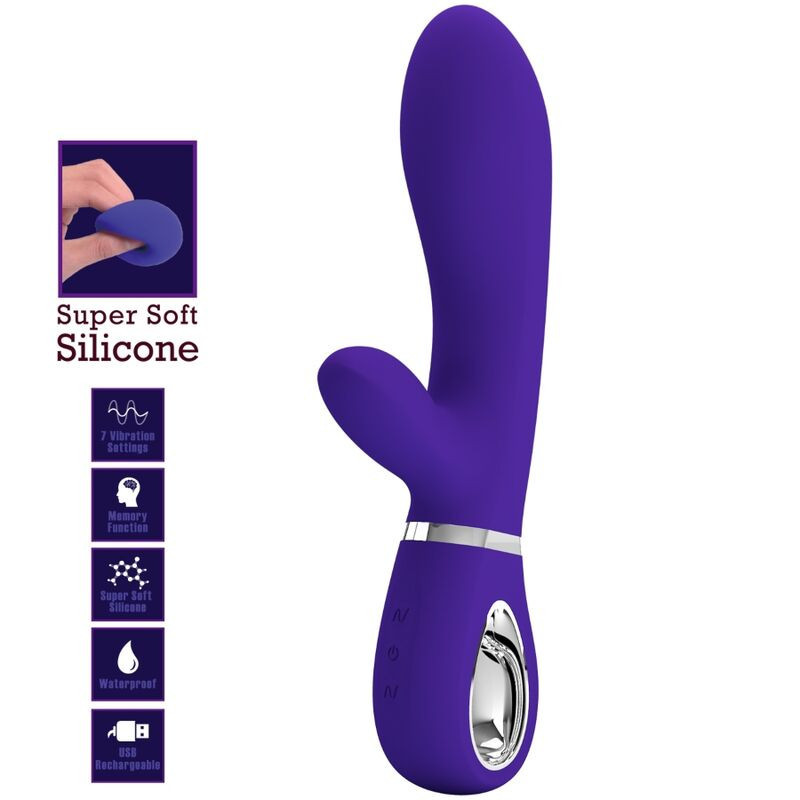 Vibratore rabbit punto G Pretty Love Thomas rosso ricaricabilePunto G vibrante