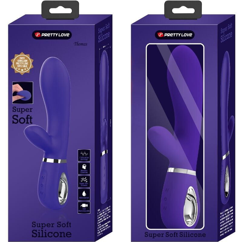 Vibratore rabbit punto G Pretty Love Thomas rosso ricaricabilePunto G vibrante