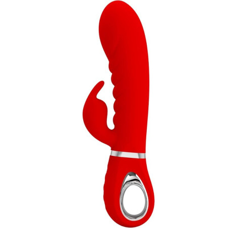 Vibrador Rabbit punto G Pretty Love Prescott rojo recargablePunto G vibrante