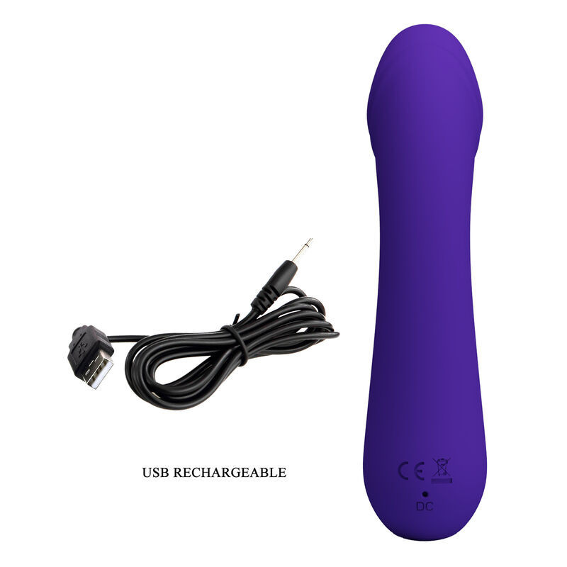 Vibrador punto G recargable Cetus Pretty Love rojo waterproofPunto G vibrante