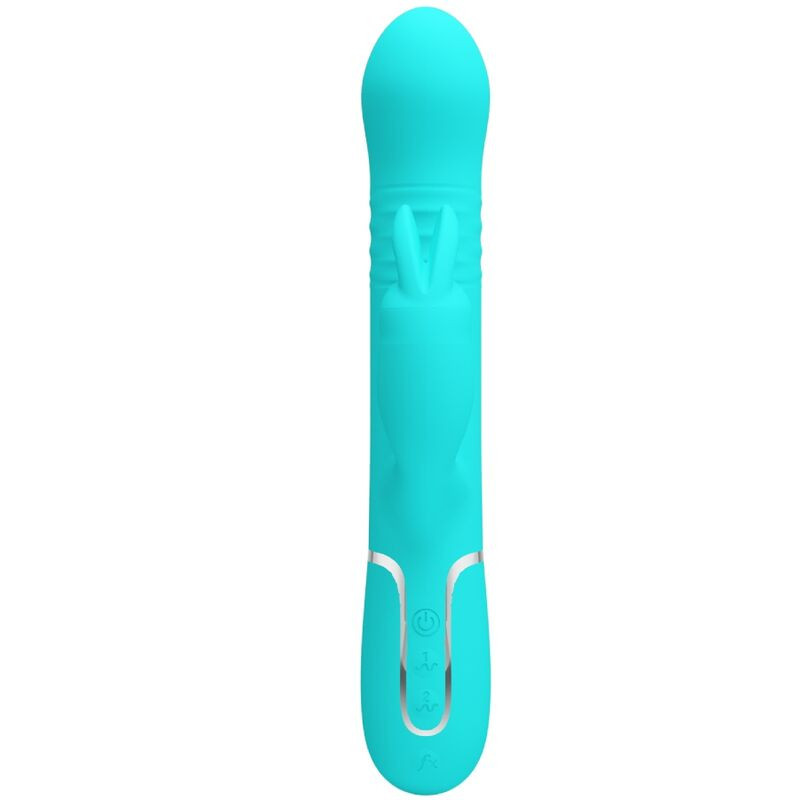 Vibrador Rabbit Pretty Love Coale Pearls roxo com pérolasPonto G vibrante