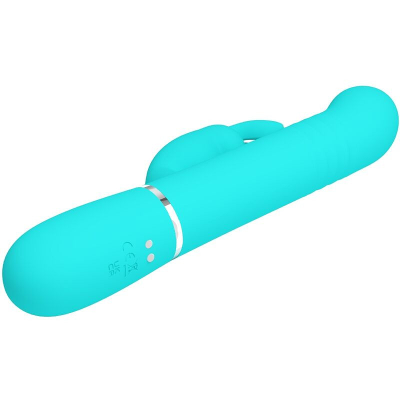 Vibrador Rabbit Pretty Love Coale Pearls violeta con perlasPunto G vibrante