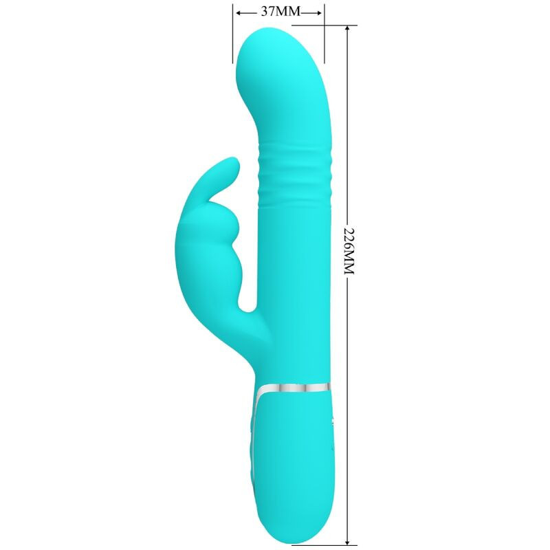 Vibrador Rabbit Pretty Love Coale Pearls violeta con perlasPunto G vibrante