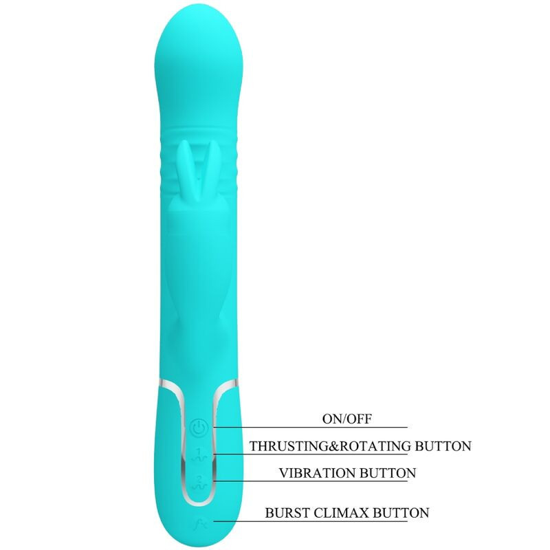 Vibromasseur Rabbit Pretty Love Coale Pearls violet à perlesPoint G vibrant