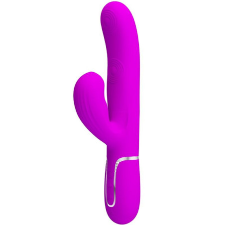 Vibrador rabbit impermeable Pretty Love Perlita violeta recargablePunto G vibrante