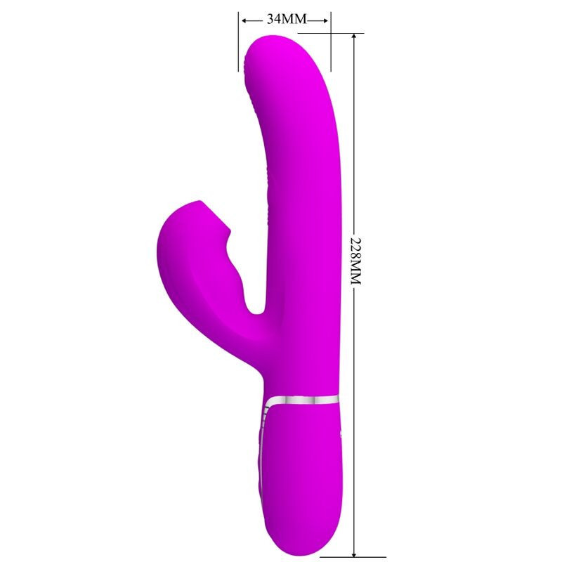 Vibratore rabbit impermeabile Pretty Love Perlita viola ricaricabilePunto G vibrante