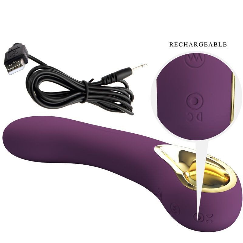 Vibratore ricaricabile Pretty Love Ethan lilla con appPunto G vibrante