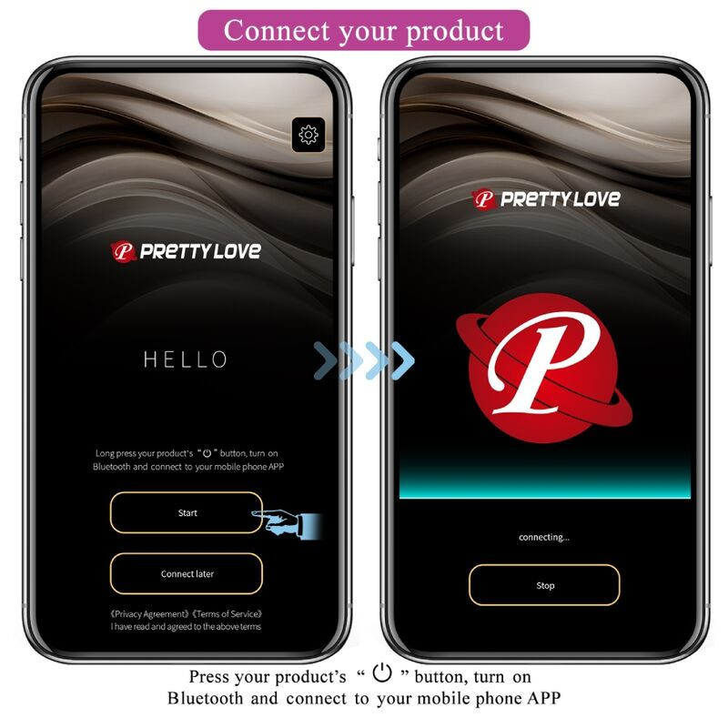 Vibratore ricaricabile Pretty Love Ethan lilla con appPunto G vibrante