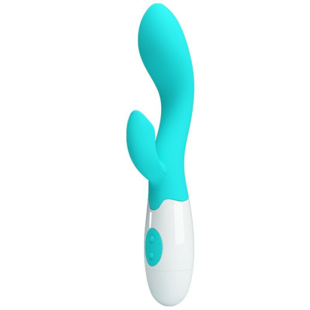 Vibratore doppia stimolazione Brighty Pretty Love verde acquaPunto G vibrante