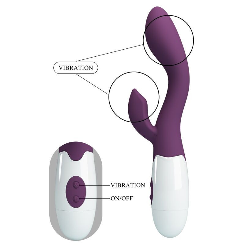 Vibrador de dupla estimulação Brighty Pretty Love verde águaPonto G vibrante
