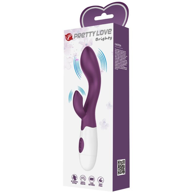 Vibrador de doble estimulación Brighty Pretty Love verde aquaPunto G vibrante