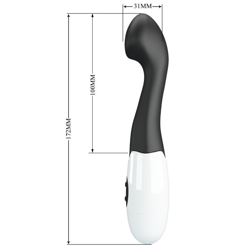Vibrador punto G Pretty Love Charles 30 modos negro siliconaPunto G vibrante
