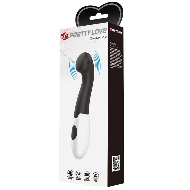 Vibratore punto G Pretty Love Charles 30 modalità nero siliconePunto G vibrante