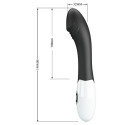 Vibrador ponto G Pretty Love Elemental preto 30 modos potentePonto G vibrante