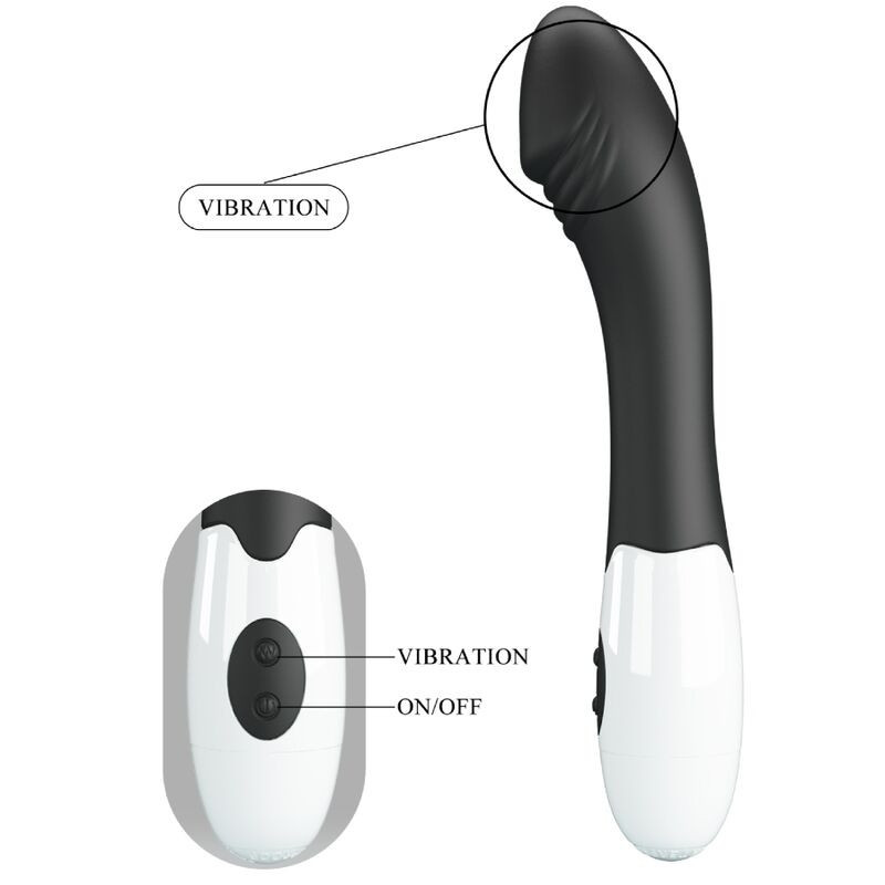 Vibratore punto G Pretty Love Elemental nero 30 modalità potentePunto G vibrante
