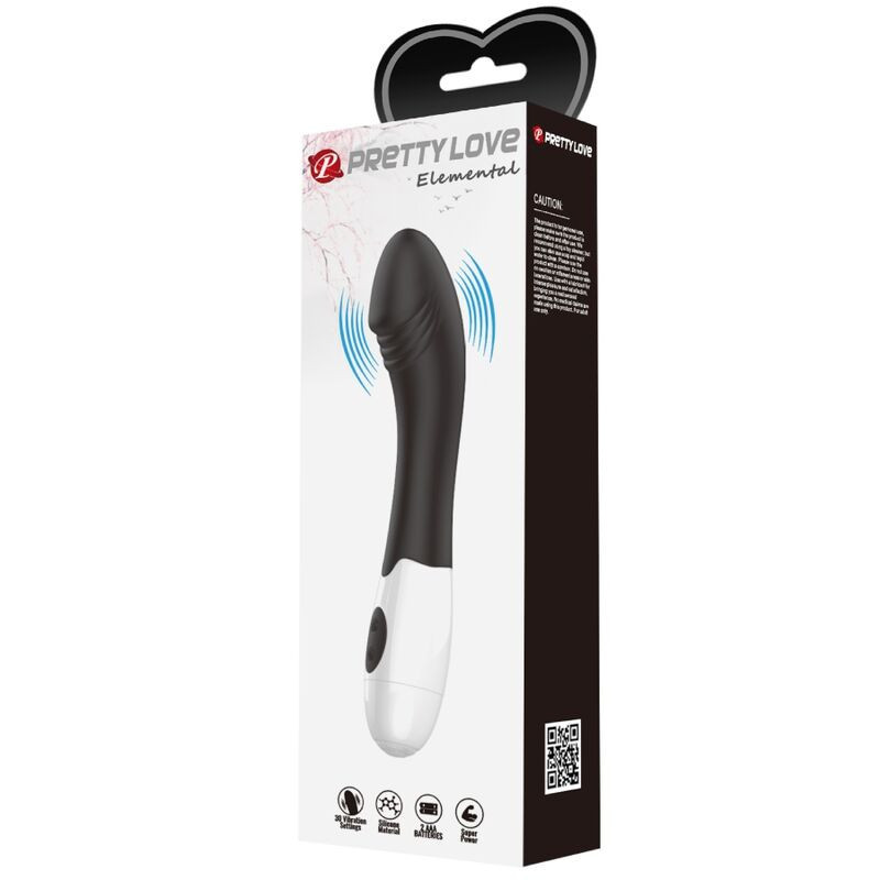Vibratore punto G Pretty Love Elemental nero 30 modalità potentePunto G vibrante