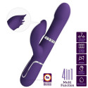 Vibratore rabbit Pretty Love Zalin 4 in 1 viola con perlePunto G vibrante