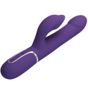 Vibrador rabbit Pretty Love Zalin 4 en 1 violeta con perlasPunto G vibrante