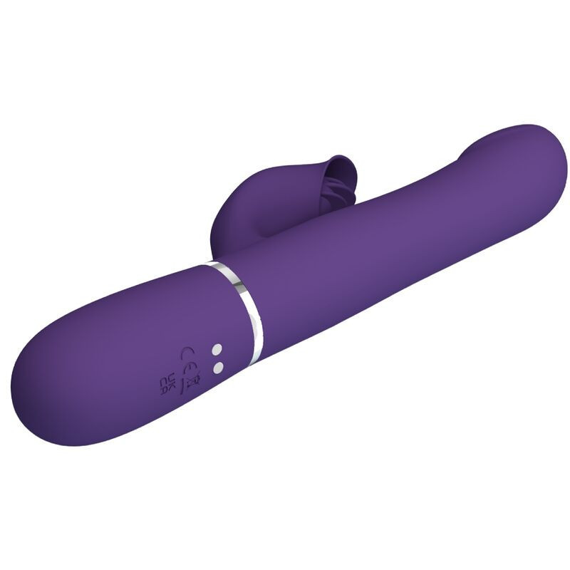 Vibromasseur rabbit Pretty Love Zalin 4-en-1 violet à perlesPoint G vibrant