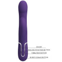 Vibromasseur rabbit Pretty Love Zalin 4-en-1 violet à perlesPoint G vibrant