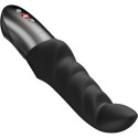 Vibratore punto G curvo Abby G Fun Factory nero, texture rigataPunto G vibrante
