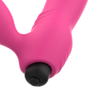 Vibromasseur double stimulation Ohmama Bix Noël rose en siliconePoint G vibrant