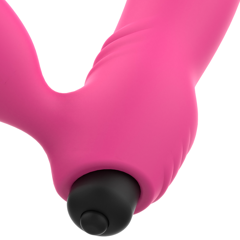 Vibromasseur double stimulation Ohmama Bix Noël rose en siliconePoint G vibrant