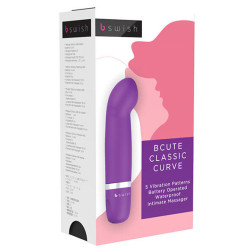 Vibrador compacto curvo Bcute Classic Curve em silicone lilásPonto G vibrante