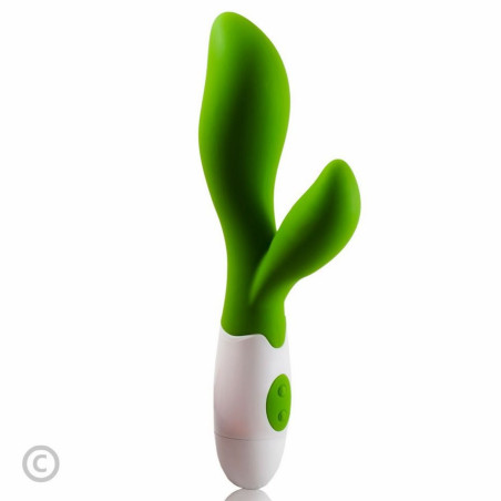Vibrador reptante Pretty Love Owen verde y blanco silicona 20 cmPunto G vibrante