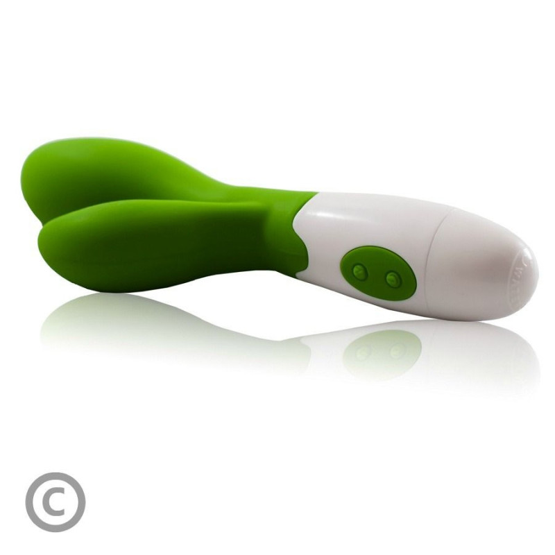 Vibrador reptante Pretty Love Owen verde y blanco silicona 20 cmPunto G vibrante