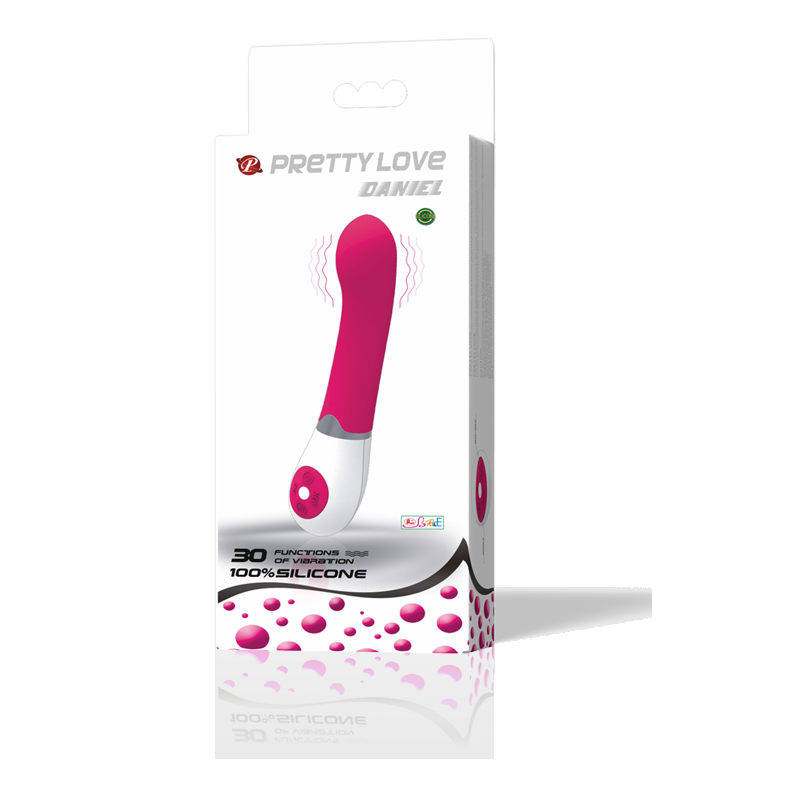 Daniel Pretty Love Vibrator wasserdicht aus Silikon, lila/weißPunkt G lebendig