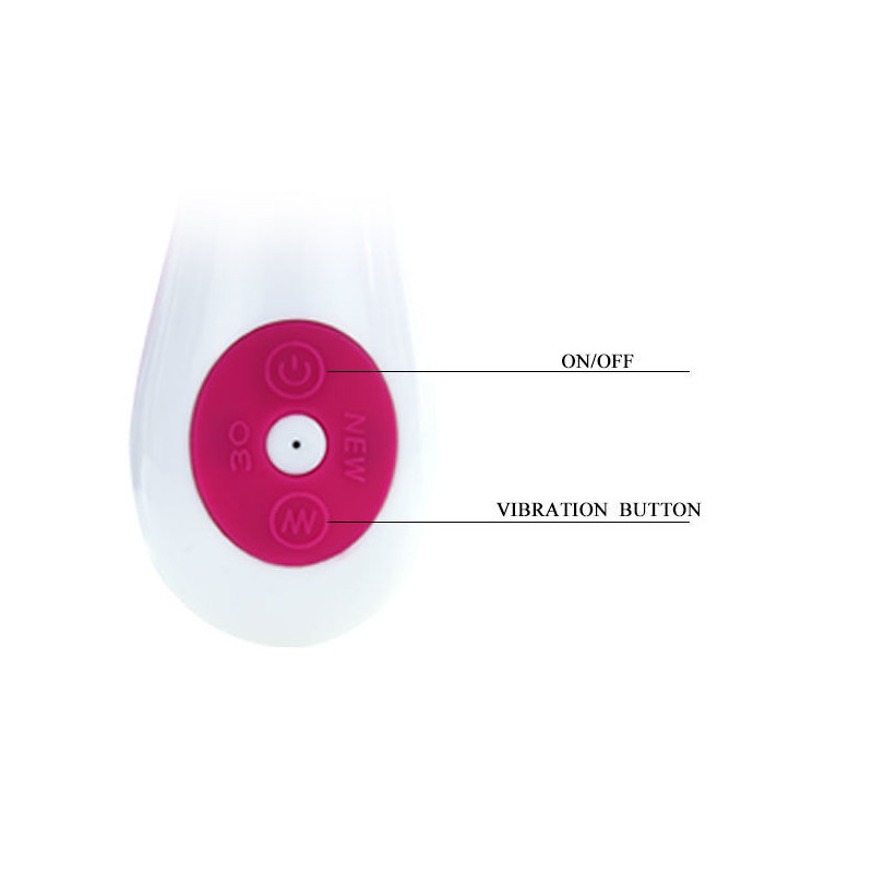Daniel Pretty Love Vibrator wasserdicht aus Silikon, lila/weißPunkt G lebendig