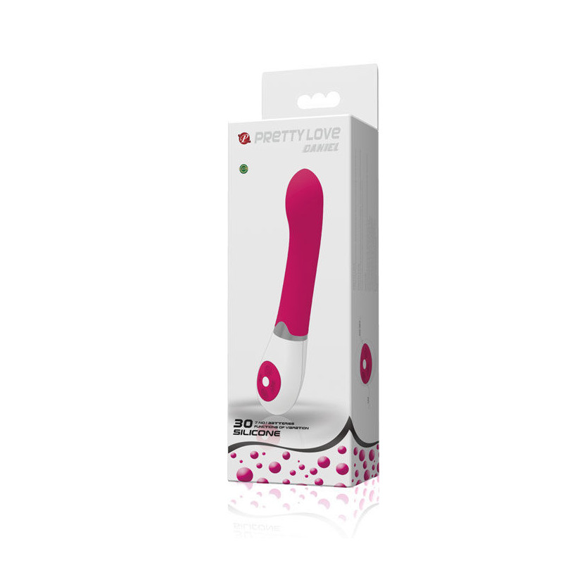 Daniel Pretty Love Vibrator wasserdicht aus Silikon, lila/weißPunkt G lebendig
