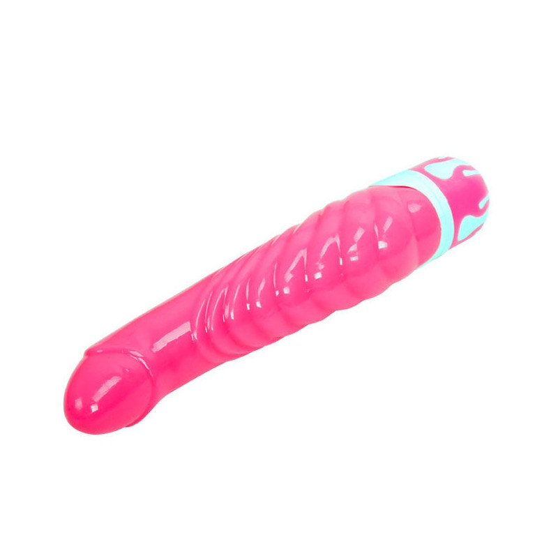 Vibromasseur point G rose étanche 21,8 cm en TPR douxPoint G vibrant