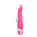Waterproof pink G-spot vibrator 21.8 cm in soft TPRG Spot vibrant