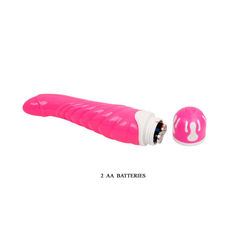 Vibrador ponto G rosa à prova de água 21,8 cm em TPR macioPonto G vibrante