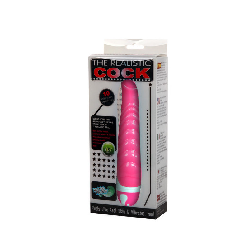Vibrador ponto G rosa à prova de água 21,8 cm em TPR macioPonto G vibrante