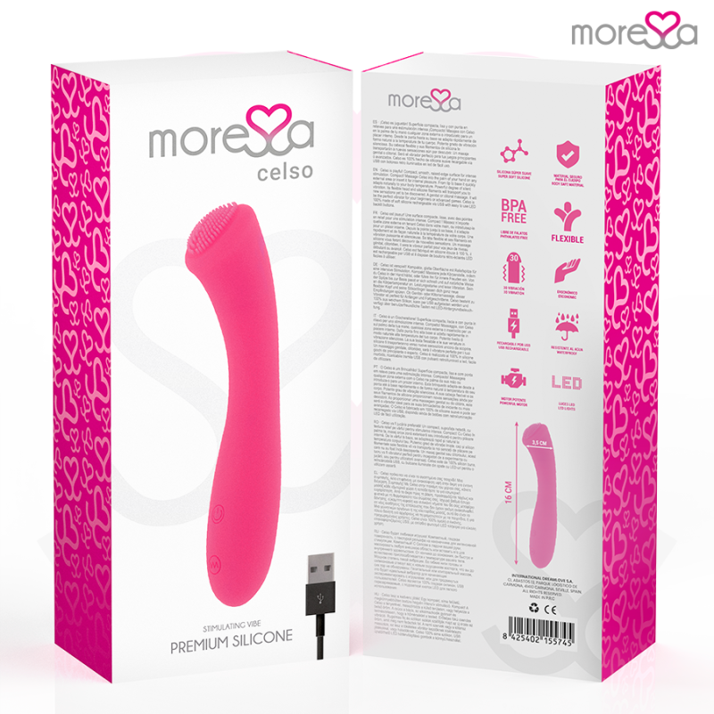 Vibrador recarregável Celso em silicone premium à prova d'água 16 cmPonto G vibrante