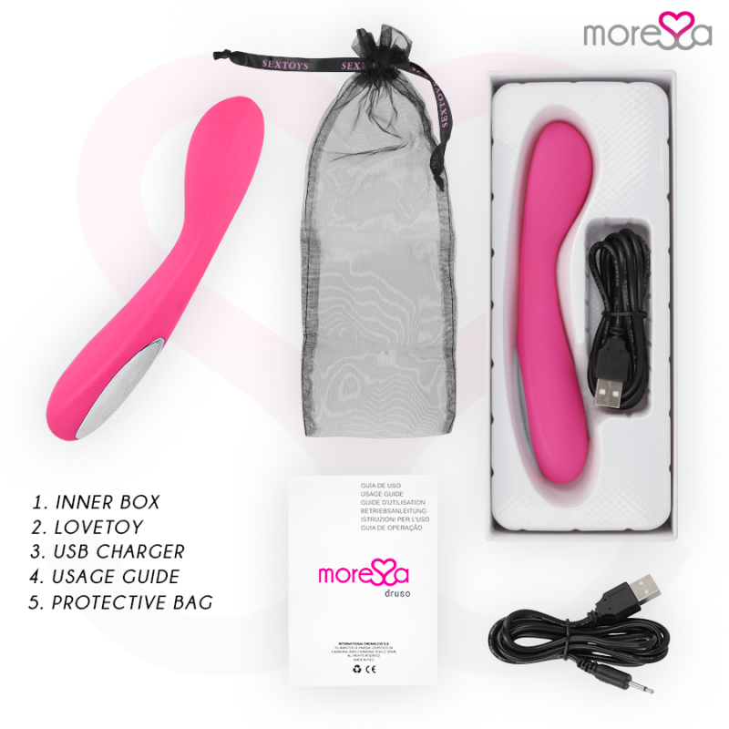 Moressa Druso rechargeable medical silicone vibrator, 30 modesG Spot vibrant
