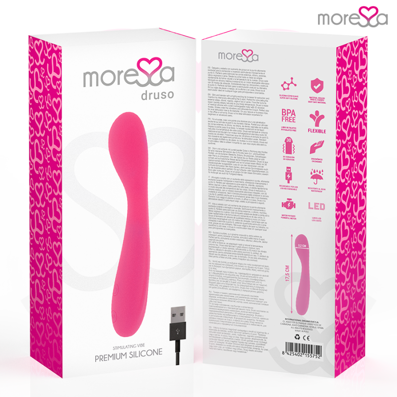 Moressa Druso rechargeable medical silicone vibrator, 30 modesG Spot vibrant