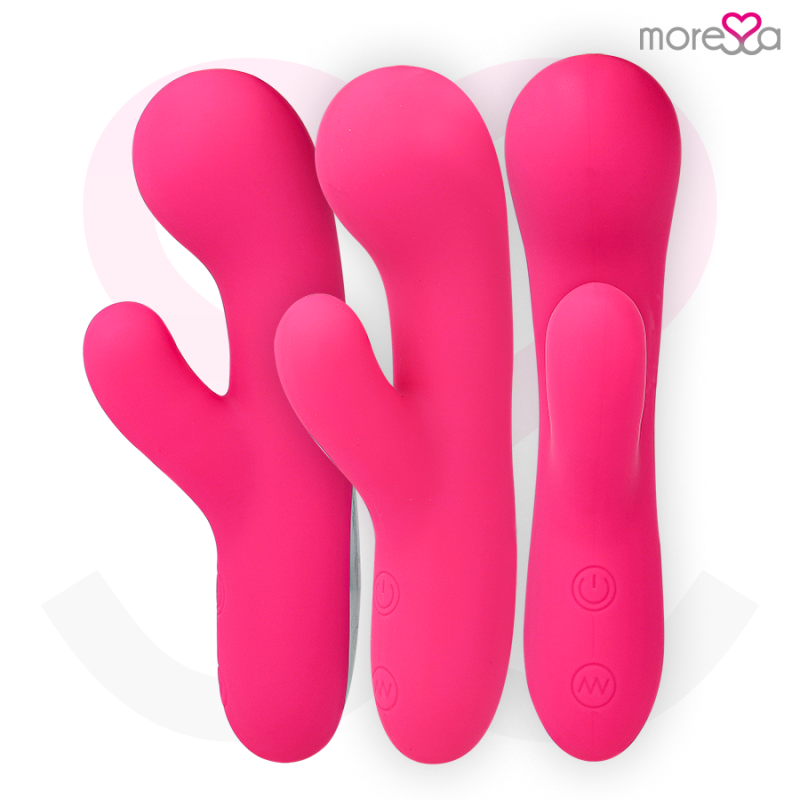 Vibromasseur rechargeable double moteur Moressa Jerry en siliconePoint G vibrant