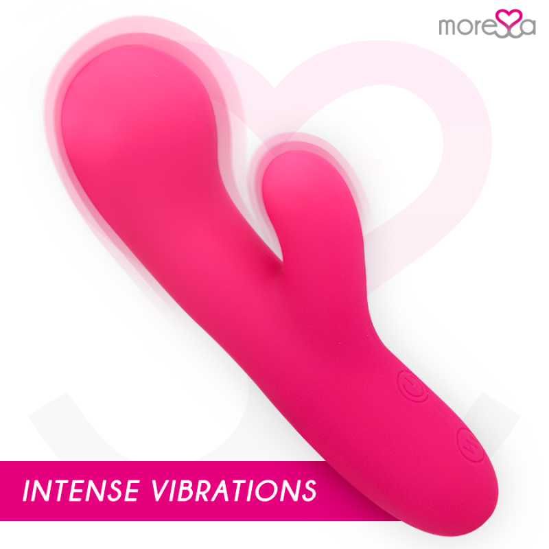 Vibromasseur rechargeable double moteur Moressa Jerry en siliconePoint G vibrant