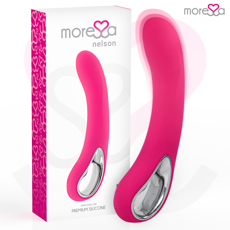 Vibrador recarregável Nelson Moressa em silicone médico à prova d’águaPonto G vibrante