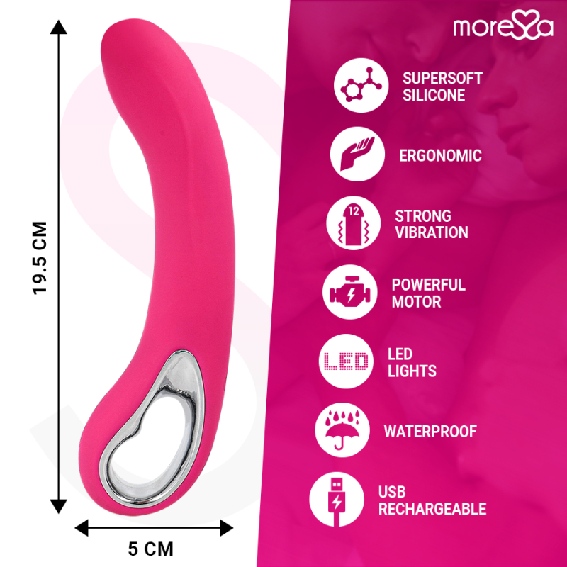Nelson Moressa Akku-Vibrator aus medizinischem Silikon, wasserdichtPunkt G lebendig