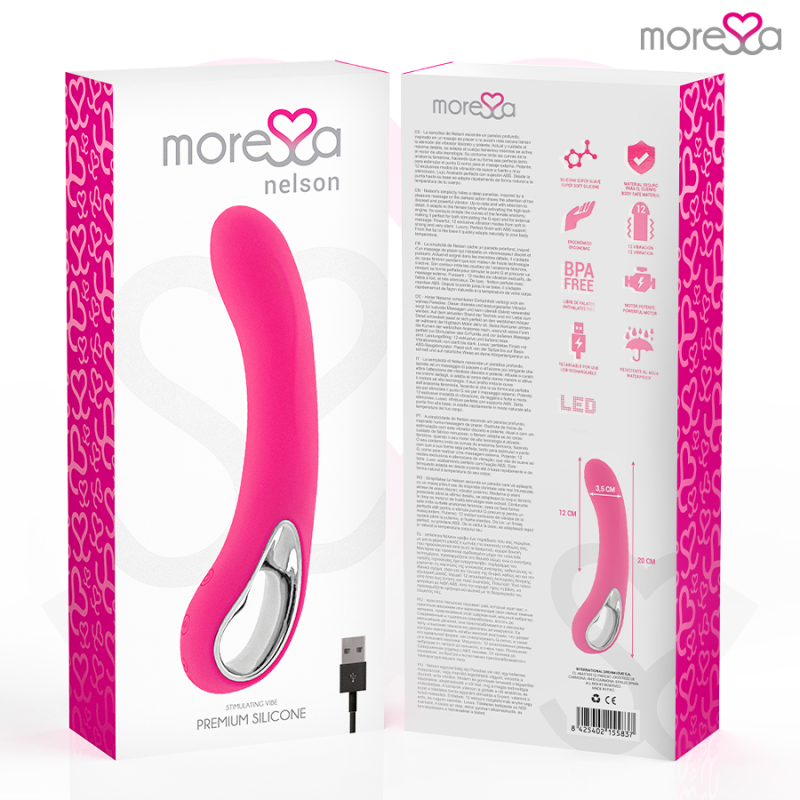 Nelson Moressa rechargeable waterproof medical silicone vibratorG Spot vibrant